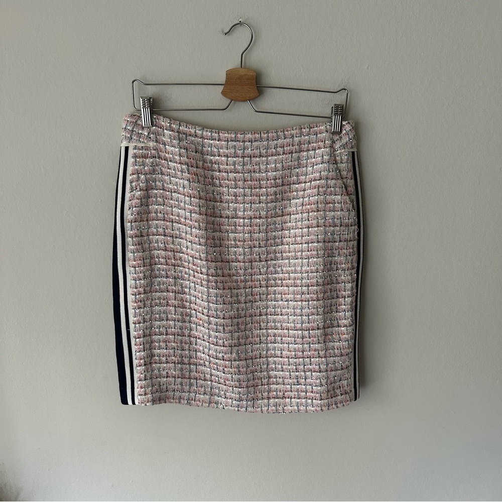 Anthropologie Maeve Tweed Midi Skirt Pink Size 10 NWT Classic - Picture 4 of 10